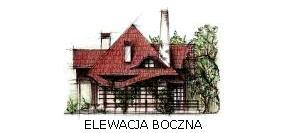 Projekty dom�w jednorodzinnych: Projekt domu dwurodzinnego na Mazurach. Elewacja boczna
